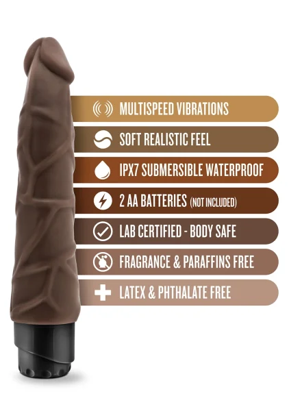 Dr. Skin - Cock Vibe 1 - 9 Inch Vibrating Cock -  Chocolate