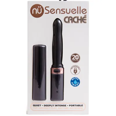 Sensuelle Cache 20 Func Rechargeable Covered Vibe BlacK