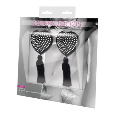 Nipple Covers With Tassels Black