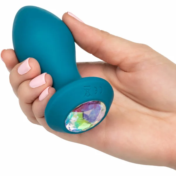 Power Gem Silicone Vibrating Crystal Anal Probe by CalExotics - Blue