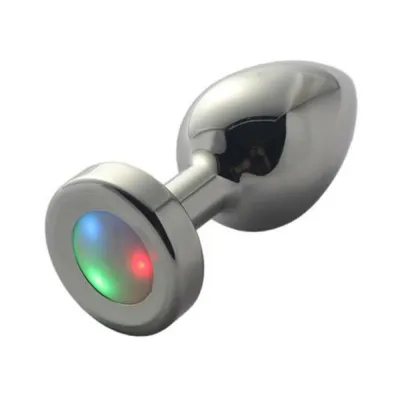 Butt Plugs Ple sur 3 setting Led Light up Metal Anal Plug Small