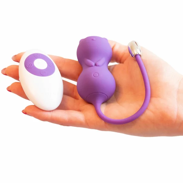 Paula Kitty Cat Silicone Kegel Ball Vibrator With Remote Control By Kiss Toy