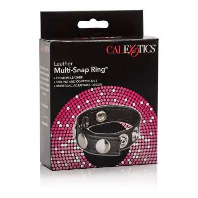 Leather Multi Snap Ring