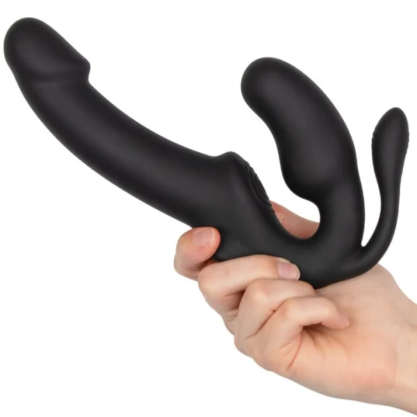 Bondara Tri-OH! Black 10 Function Strapless Strap-On - 9 Inch — image 5 of 5