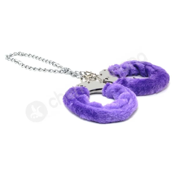 Ouch Purple Pleasure Furry Legcuffs