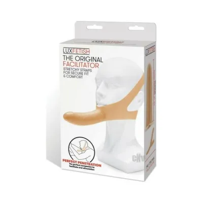 Lux Fetish The Original Facilitator Chin Strap on Cream