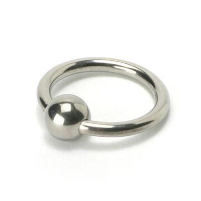 Steel Ball Head Ring Silver