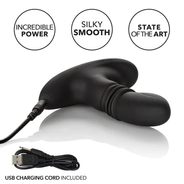 Eclipse Thrusting Rotator Silicone Vibrating Anal Probe by CalExotics - Black — image 20 of 21