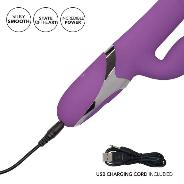 Enchanted Kisser Silicone Rechargeable Thrusting Rotating Dual Stimulation Vibrator by CalExotics — image 18 of 20
