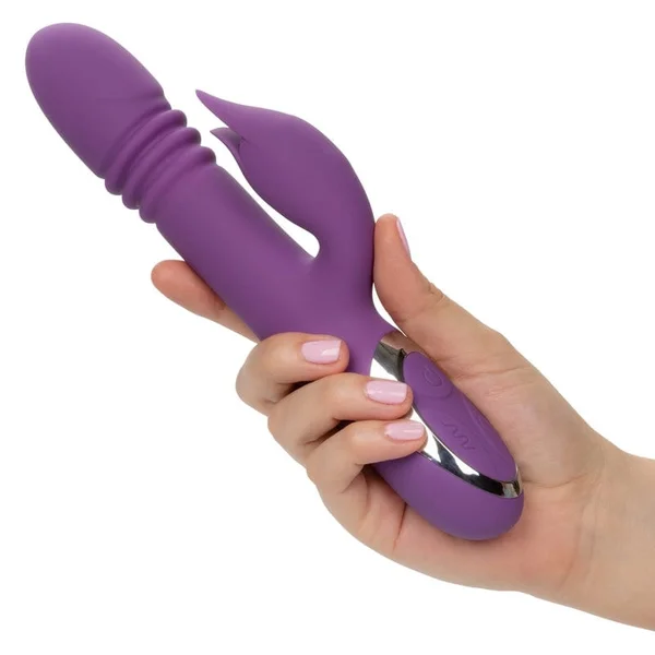 Enchanted Kisser Silicone Rechargeable Thrusting Rotating Dual Stimulation Vibrator by CalExotics — image 17 of 20