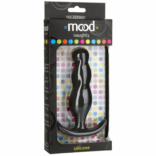 Mood Naughty 3 Large Silicone Butt Plug by Doc Johnson - Black — image 4 of 5