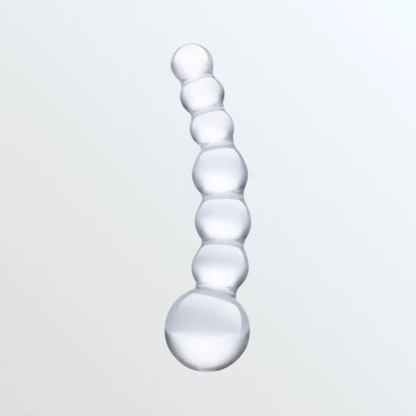 Gläs Curved Beaded Glass Dildo - Clear — image 23 of 23