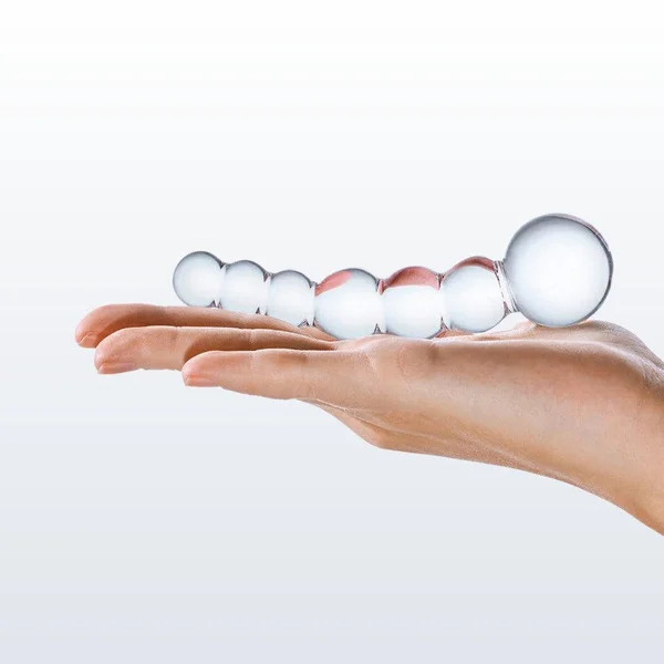 Gläs Curved Beaded Glass Dildo - Clear — image 18 of 23