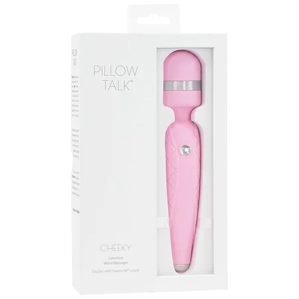 Pillow Talk Cheeky Silicone Waterproof Rechargeable Wand Style Vibrator - Pink — image 24 of 25