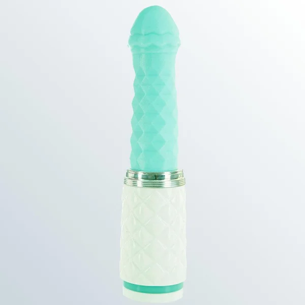 Pillow Talk Feisty Silicone Waterproof Rechargeable Thrusting Vibrator - Teal — image 13 of 17