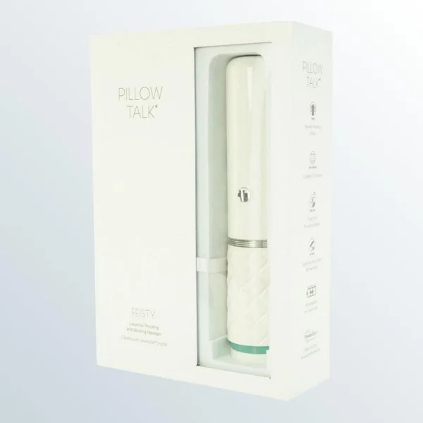 Pillow Talk Feisty Silicone Waterproof Rechargeable Thrusting Vibrator - Teal — image 17 of 17