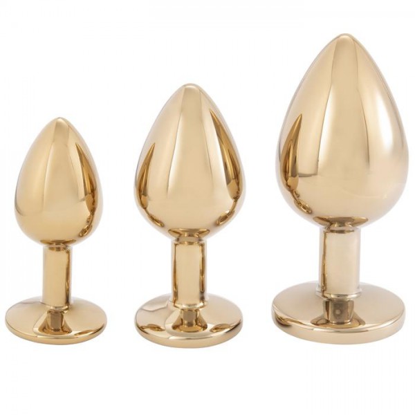 Gold Metal Butt Plug With Jewel