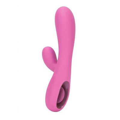 UltraZone Tease 6x Rabbit Style Silicone Vibe Pink Using A Rampant Rabbit