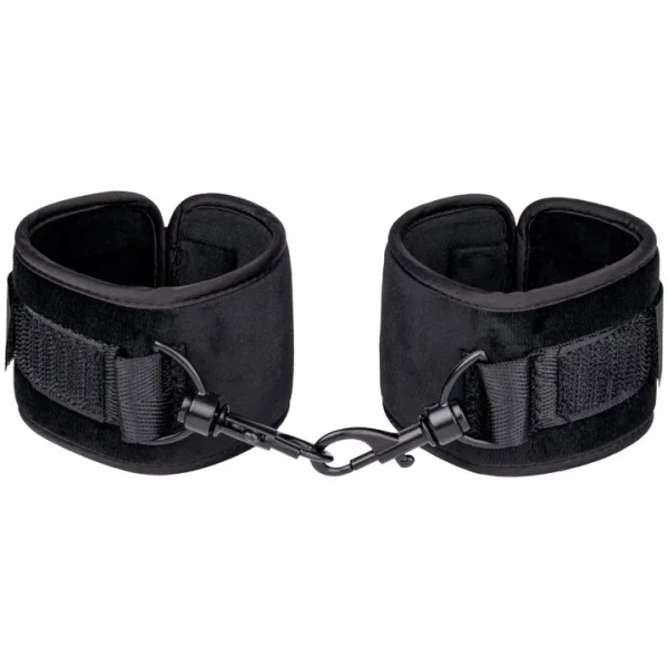 Bondara Restrain Me Black Velvet Handcuffs