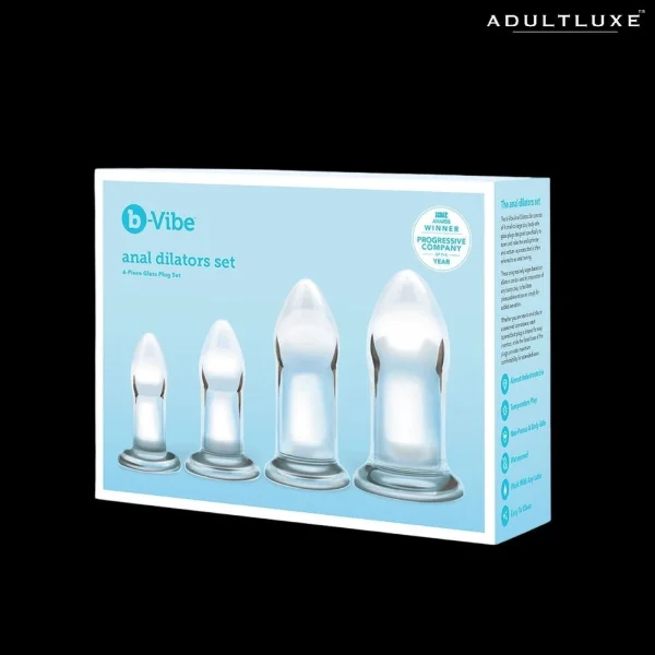 B-Vibe Glass Anal Dilators Set