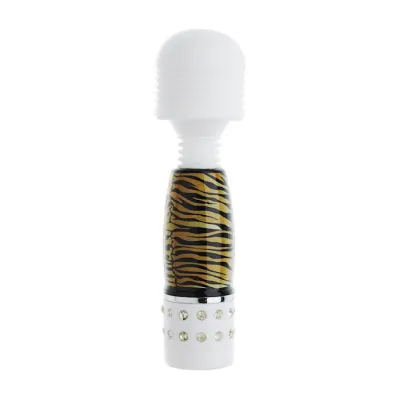 Mini Diamond Wand Tiger Print Brown 4 Inch