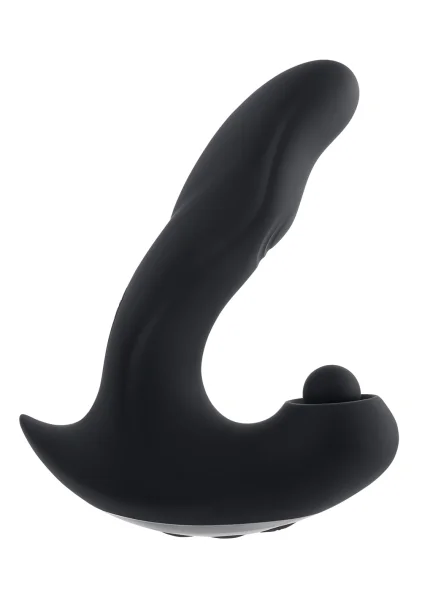 Gender X Mad Tapper Rechargeable Silicone Dual Stimulation Vibrator - Black