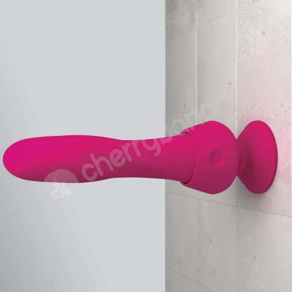 3Some Wall Banger Deluxe Pink Remote Controlled Vibrator With Suction Cup Base
