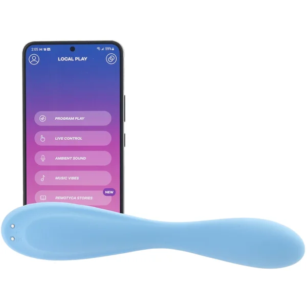 Satisfyer G-Spot Flex 4 Rechargeable Waterproof App Enabled 12-Function G-Spot Vibrator - Blue