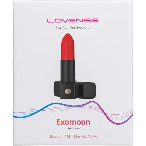 Lovense Exomoon Bluetooth App Compatible Rechargeable Silicone Lipstick Vibrator