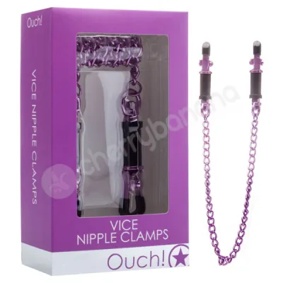 Ouch Purple Vice Nipple Clamps