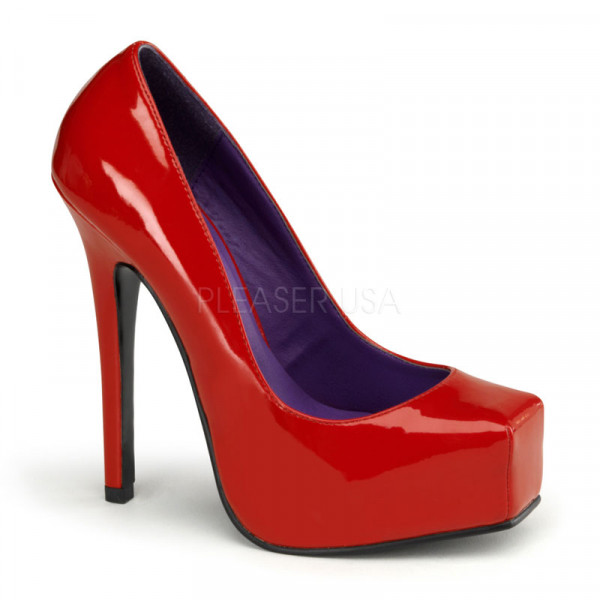 BONDAGE-01 - 5 1/2" Heel, 1" Hidden P/F Square Toe Pump