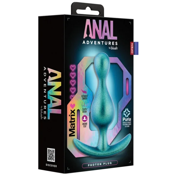 Anal Adventures Matrix Photon Silicone Butt Plug By Blush - Neptune Teal