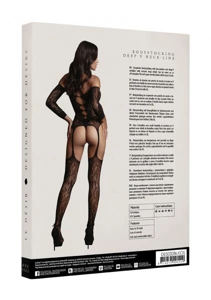 Criss Cross Neck Bodystocking