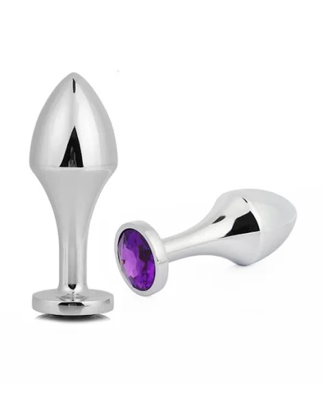 Kink Range Spades Gem Butt Plug - 3.7 Inch - Purple