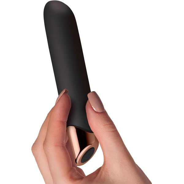 Chaiamo 10-Function Rechargeable Silicone Vibrator by Rocks-Off - Black — image 8 of 9
