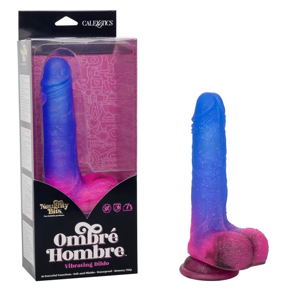Naughty Bits Ombré Hombre Silicone Vibrating Suction Cup Dildo by CalExotics — image 23 of 25