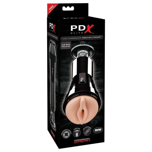 PDX Elite Cock Compressor Vibrating Stroker Penis Stimulator By Pipedream — image 11 of 14