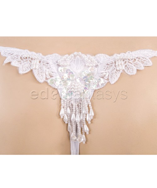 Honeymoon glamour thong and garter