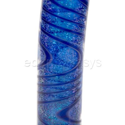 Dichroic rainbow G spot glass dildo