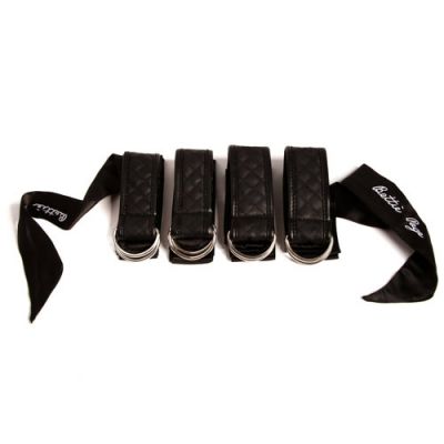 Bettie Page sweet on satin restraints set