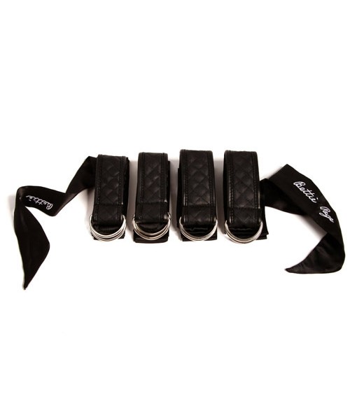 Bettie Page sweet on satin restraints set