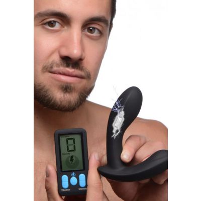 Zeus Electro Stimulation Silicone Vibrating Prostate Massager with Remote