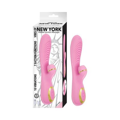 Vibes Of New York Ribbed Suction Massager