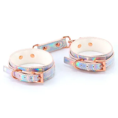 Cosmo Bondage Holographic Rainbow Wrist Cuffs