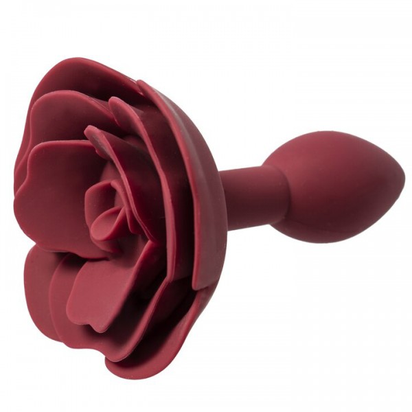 Bondara Bloomin’ Booty Red Silicone Rose Butt Plug – 4.3 Inch