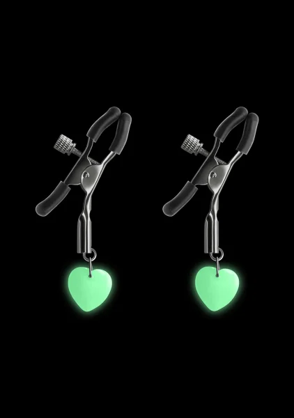 Bound Adjustable G3 Glow In The Dark Nipple Clamps by NS Novelties - Gunmetal