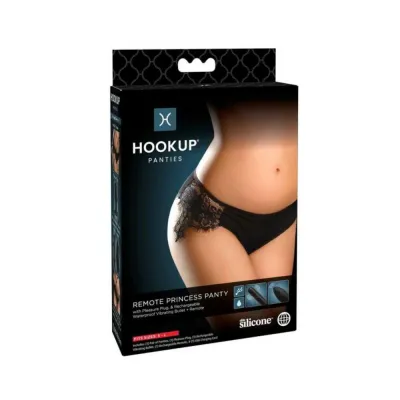 Hookup Remote Princess Panty Black Fits Size S l