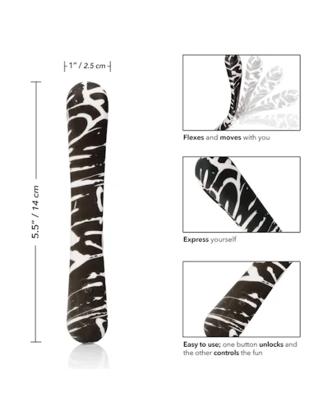 Hype Flexi-wand Vibrator - Black / White