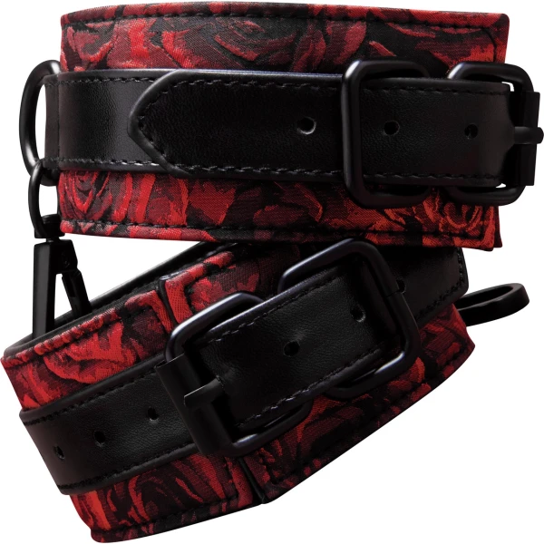 Secret Kisses Rosegasm Faux Leather Cuffs