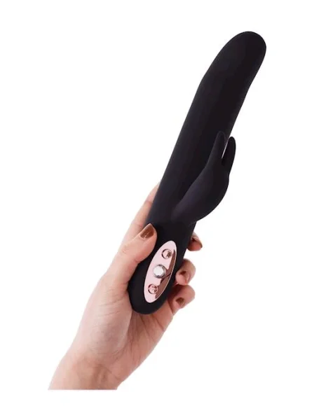 Share Satisfaction Ruslan Rocking And Gyrating Rabbit - Black - 9.3 Inch